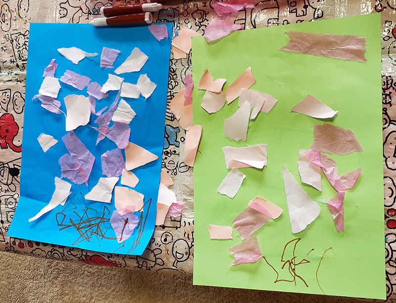 0-3歳桜を描く